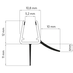 Sealskin afdichtprofiel universeel transparant 6/8 mm 100 cm