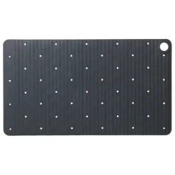 Sealskin antislip badmat Ribb 40x70 cm antraciet (inclusief zwarte haak)