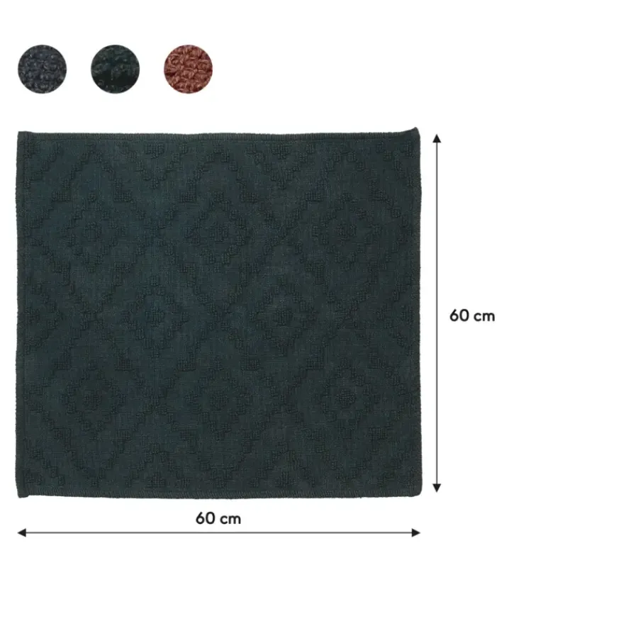 Sealskin badmat aztec 60x60cm donkergroen