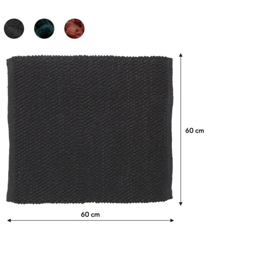 Sealskin badmat delhi 60x60cm donkergrijs
