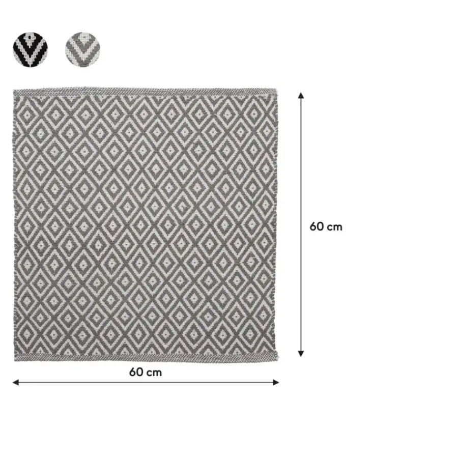 Sealskin badmat trellis 60x60cm grijs
