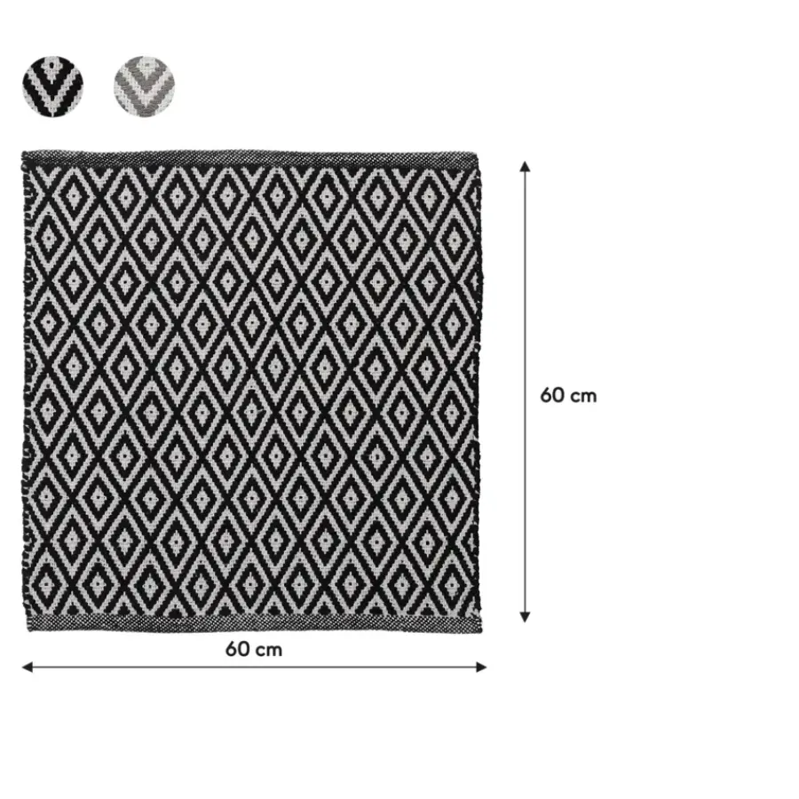 Sealskin badmat trellis 60x60cm zwart