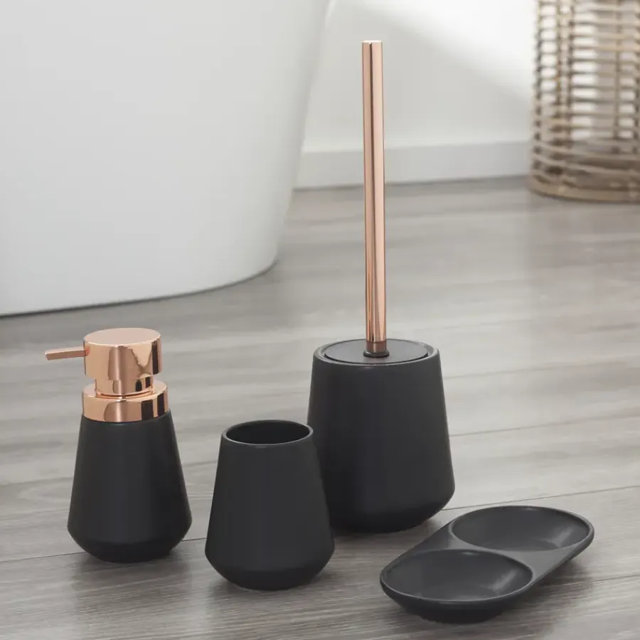 Sealskin Conical toiletborstelhouder porselein zwart
