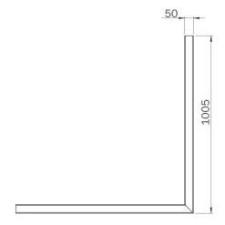 Sealskin Dorpel Hoek 100x100 cm Zwart