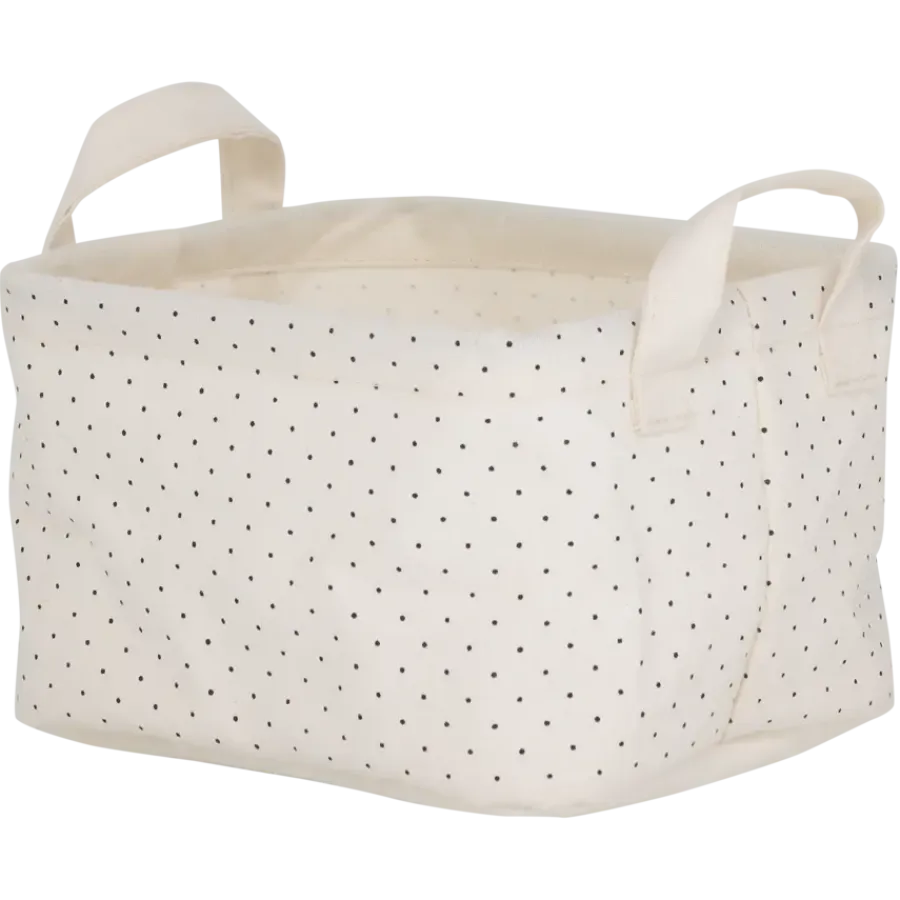 Sealskin Dots mandje ecru textiel