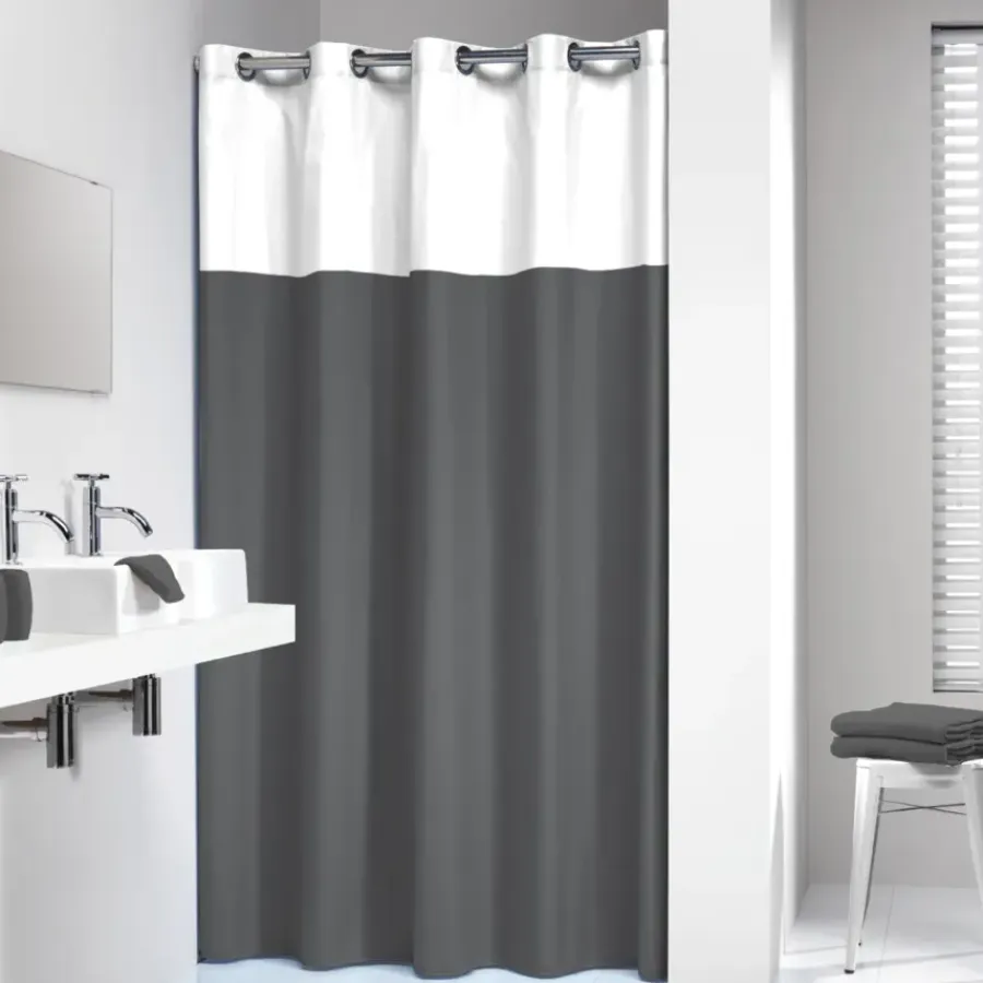 Sealskin Double douchegordijn grijs 180 x 200 cm