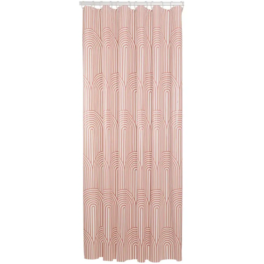 Sealskin douchegordijn brave 180x200cm donker roze/wit