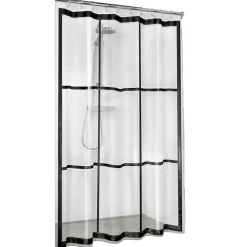 Sealskin douchegordijn brix 180x200cm zwrt/trans