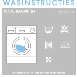 Sealskin douchegordijn flow 180x200cm zwart/wit