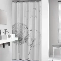 Sealskin douchegordijn flow 180x200cm zwart/wit