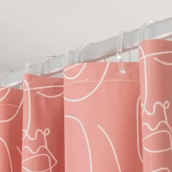 Sealskin douchegordijn mind 180x200cm donker roze/wit