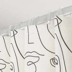 Sealskin douchegordijn mind 180x200cm zwart/wit