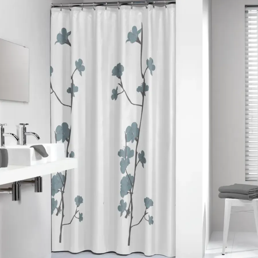 Sealskin Douchegordijn Orchid Blauw 180x200 cm