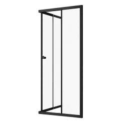 Sealskin hoekinstap deur voor douchecabine vierdelig Hooked mat zwart 90 x 90 x 200 cm