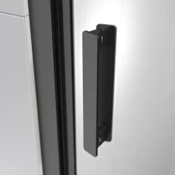 Sealskin Inc. Tweedelige hoekinstap 90x90x200 cm, 8 mm helder veiligheidsglas met antikalklaag Mat zwart