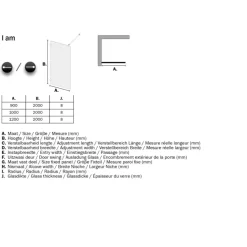 Sealskin Inloopdouche A3 I AM 200x90 cm Chroom