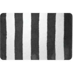 Sealskin Linje badmat grijs met wit 60 x 90 cm