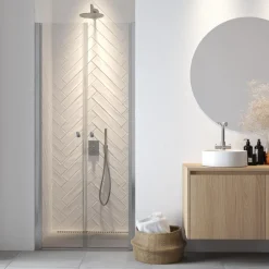 Sealskin pendeldeur voor douche nis chroom 100 x 200 cm