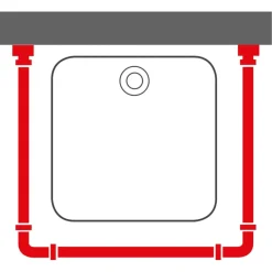 Sealskin Seallux douchegordijnstang mat aluminium 90x90x90 cm Ø28mm