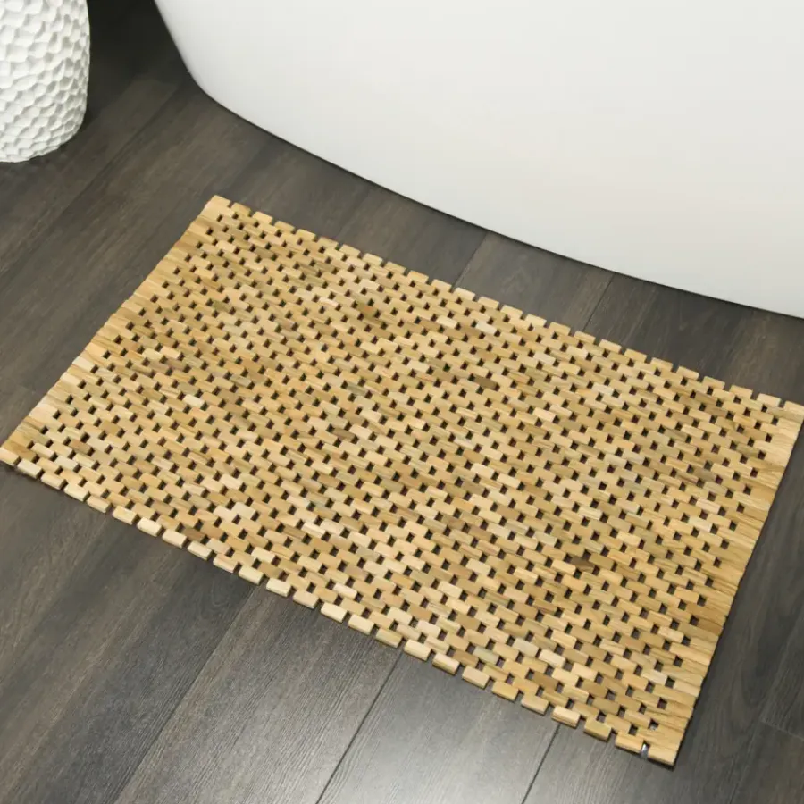 Sealskin Woodblock badmat teak 52 x 90 cm