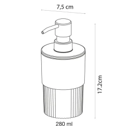 Sealskin Zeepdispenser Brave zwart 280 ml vrijstaand