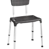 Secu care douchestoel Quatrro met rugleuning verstelbaar Hoogte 39-54 cm zwart