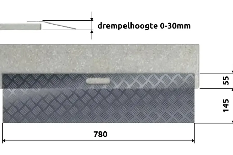 Secu care drempelhulp basic 3 cm aluminium