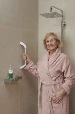 Secu care wandbeugel 40 cm aluminium wit