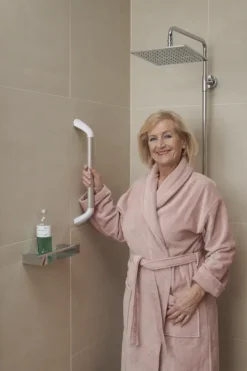 Secu care wandbeugel 50 cm aluminium wit