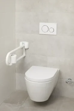 Secu care wc-rolhouder tbv wc-beugel premium opklapbaar wit