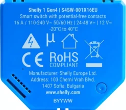Shelly 1 Gen4 slimme schakelaar WiFi