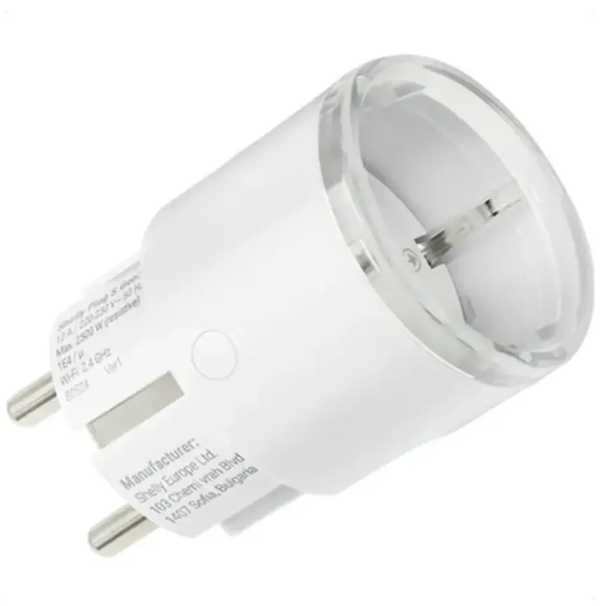 Shelly Plug S Gen3 slimme stekker & energiemeter WiFi wit