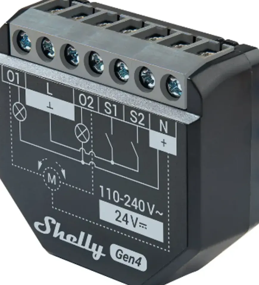 Shelly 2PM Gen4 slimme schakelaar & energiemeter WiFi (2-kanaals)