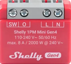 Shelly 1PM Mini Gen4 slimme schakelaar & energiemeter WiFi