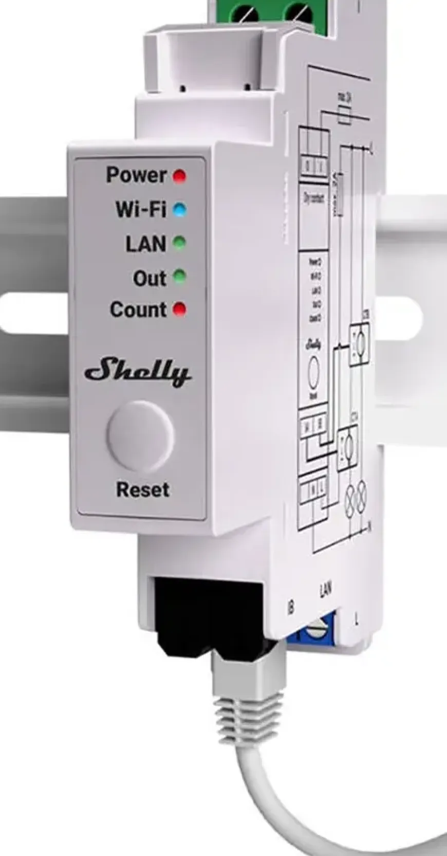 Shelly Pro EM-50 slimme energiemeter WiFi Bluetooth DIN-rail (2-kanalen)