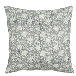 Geen Sierkussen bloemen blauw - l45xb45xh10cm