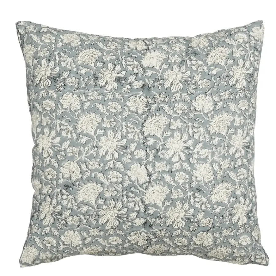 Geen Sierkussen bloemen blauw - l45xb45xh10cm
