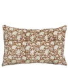 Geen Sierkussen bloemen donker bruin - l55xb35xh10cm