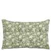 Geen Sierkussen bloemen groen - l55xb35xh10cm