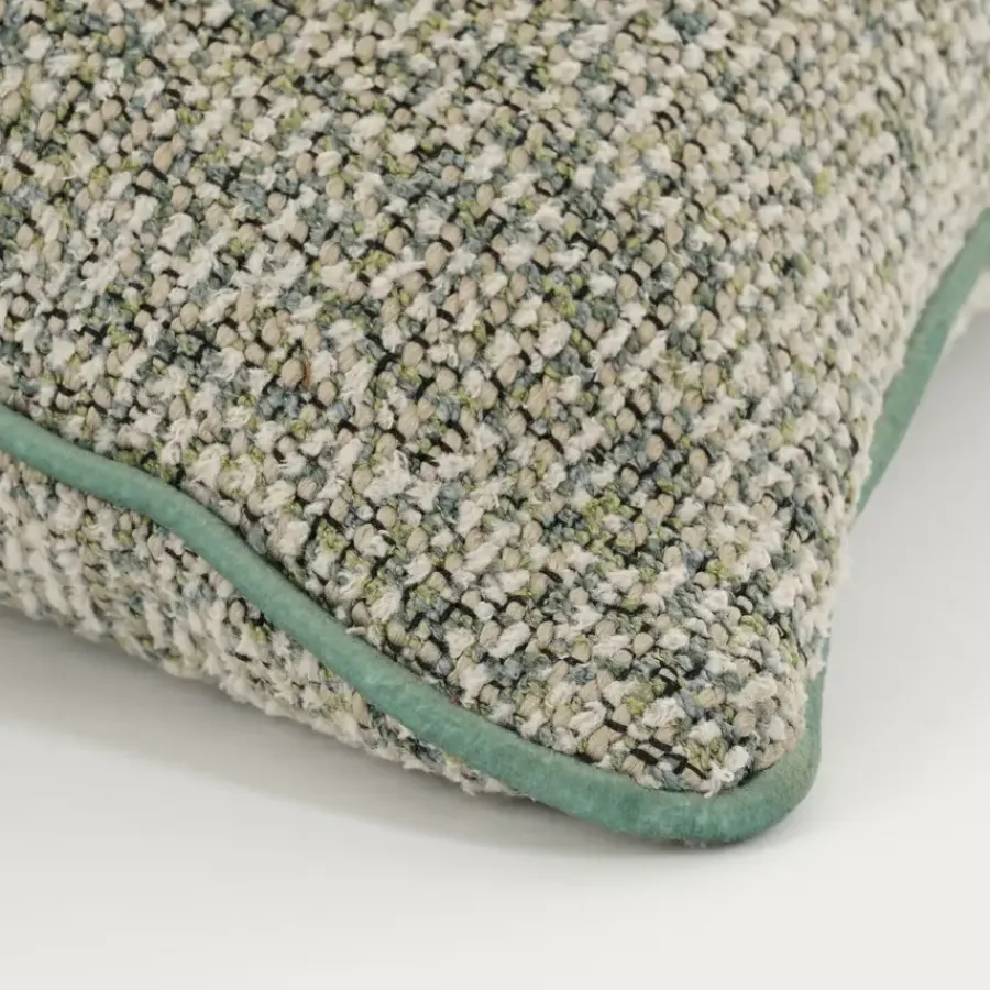 Geen Sierkussen bouclé groen - l45xb45xh10cm