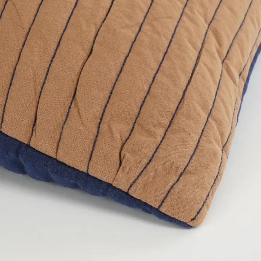 Geen Sierkussen donker bruin patchwork - l55xb35xh10cm