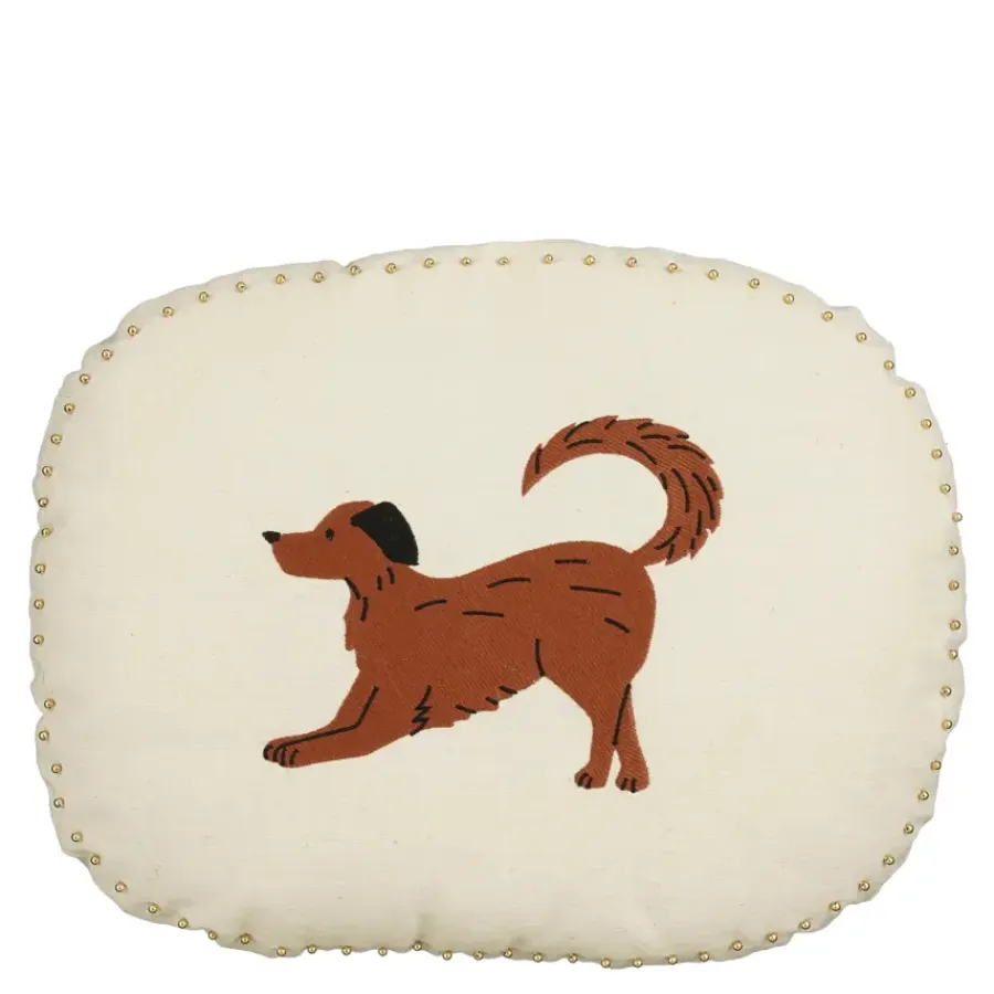 Geen Sierkussen ovaal hond donker bruin - l45xb35xh10cm