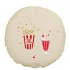 Geen Sierkussen rond popcorn roze - h10xd45cm
