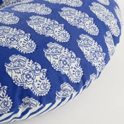 Geen Sierkussen rond ruit blauw - h10xd45cm