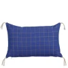 Geen Sierkussen ruit blauw - l55xb35xh10cm