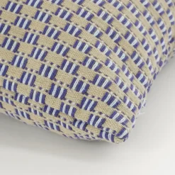 Geen Sierkussen ruit blauw - l55xb35xh10cm
