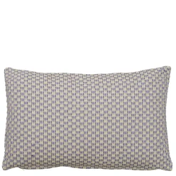 Geen Sierkussen ruit blauw - l55xb35xh10cm
