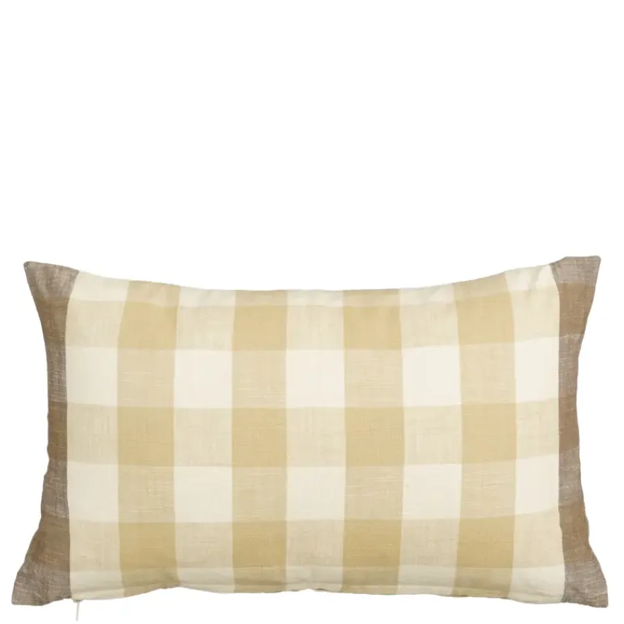 Geen Sierkussen ruit bruin - l55xb35xh10cm