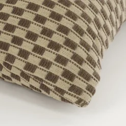 Geen Sierkussen ruit bruin - l45xb45xh10cm
