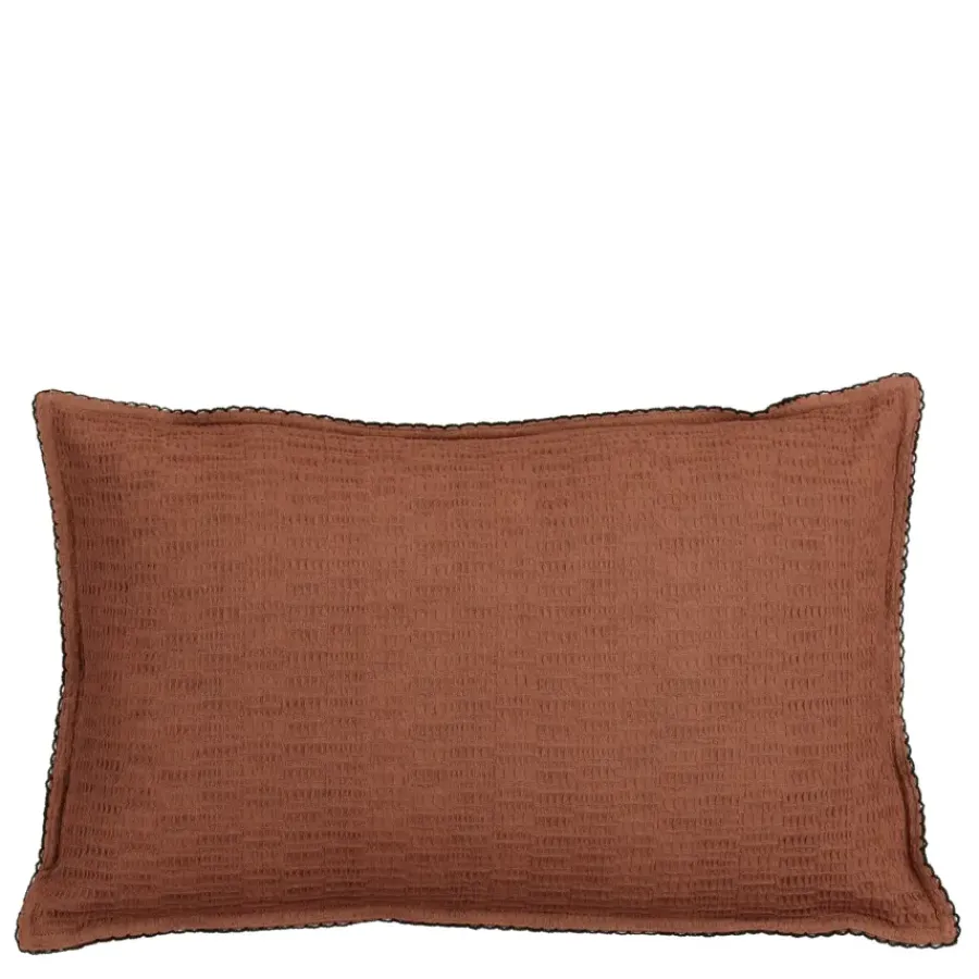 Geen Sierkussen ruit bruin - l55xb35xh10cm